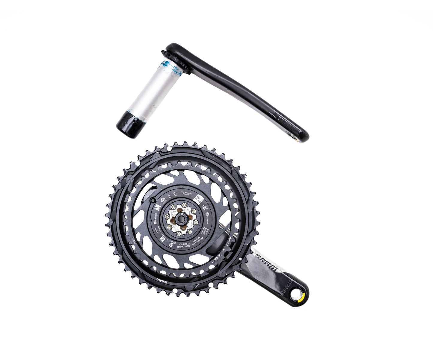 Take Off Sram Red D1 Quarq Road Power Meter Dub 175 50 37 Yaw Bb Not Inc - Red