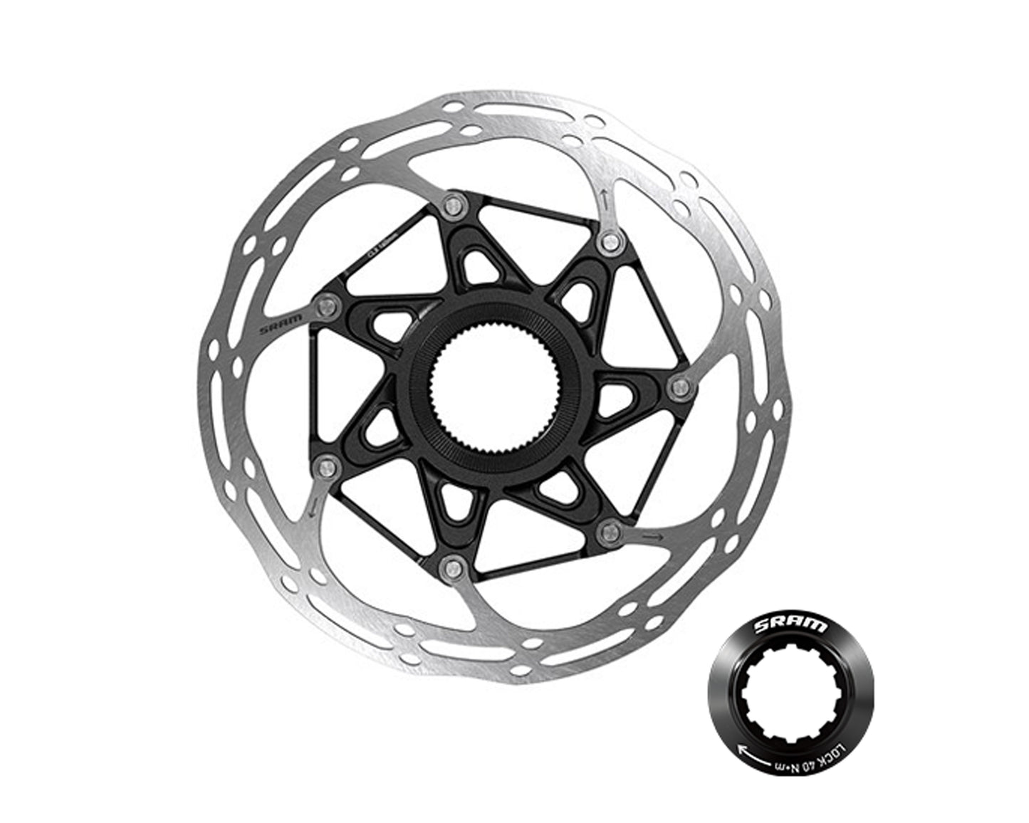 SRAM CenterLine X Disc Brake Rotor 180mm (Includes Internal Tooled Lockring)