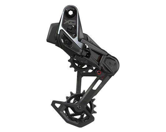 SRAM X0 EAGLE T-TYPE AXS REAR DERAILLEUR - 12-SPEED, 52T MAX, (BATTERY NOT INCLUDED), WHEEL AXLE MOUNT, ALUMINUM CAGE, BLACK/SILVER