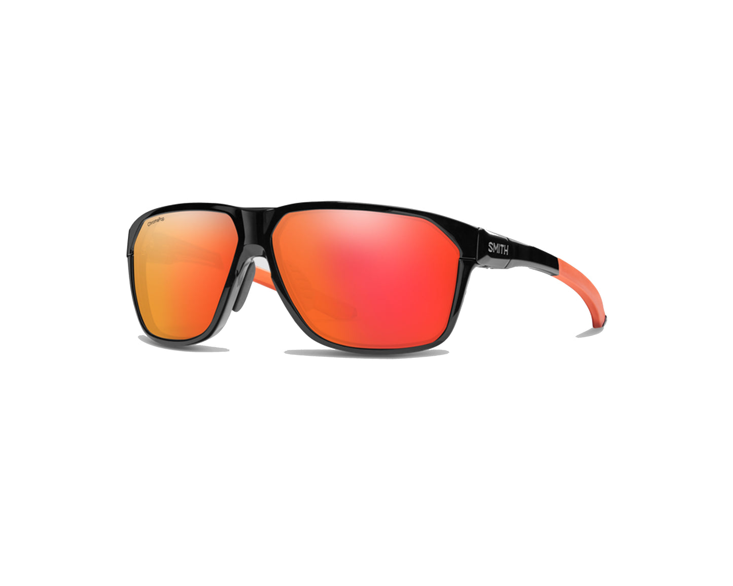 Smith Leadout PivLock Matte Black + ChromaPop Red Mirror Lens