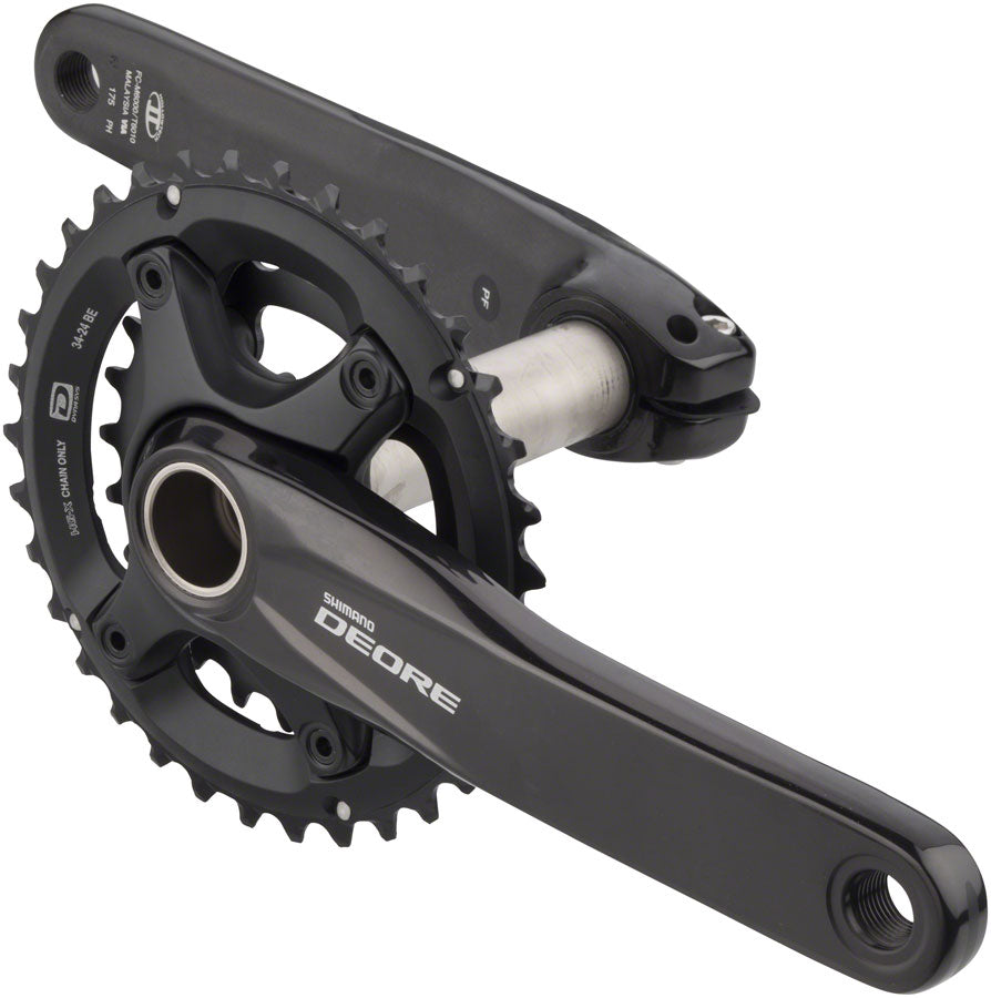 Shimano FC-M6000-2 Crankset 175mm 10-Sp 34/24t 96/64 BCD Hollowtech II Spindle Interface Blk