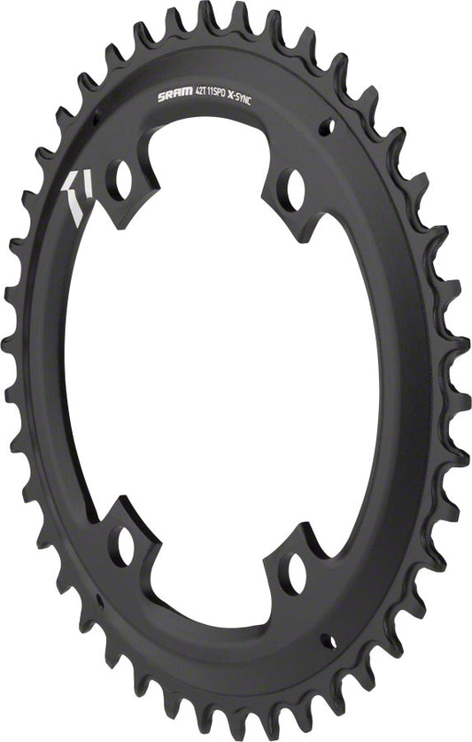 Sram Chain Ring X Sync 11 Speed Apex1 Asymmetric 110Bcd Alum Black Bb30 Or Gxp - Black
