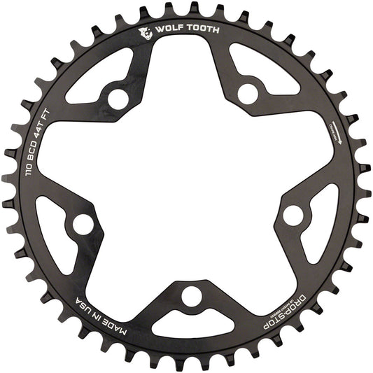 Wolf Tooth 110 Bcd Cx Road Gravel Chainring 12S Dropstop 42T Blk - Black