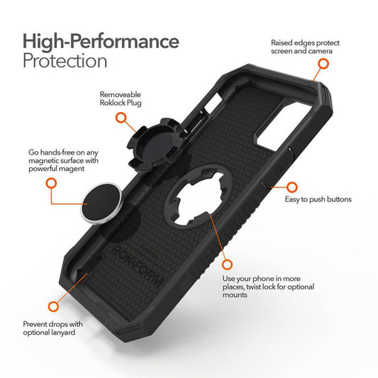 PHONE CASE ROKFORM IPHONE 11PRO RUGGED, BLACK
