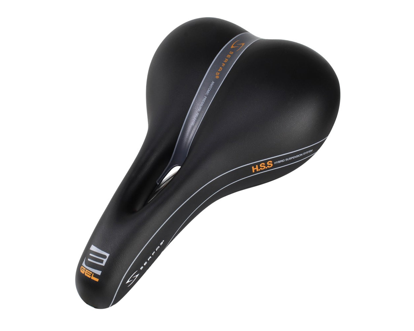 Serfas E-Gel Hybrid Saddle w/Elastomers w/Cutout Vinyl