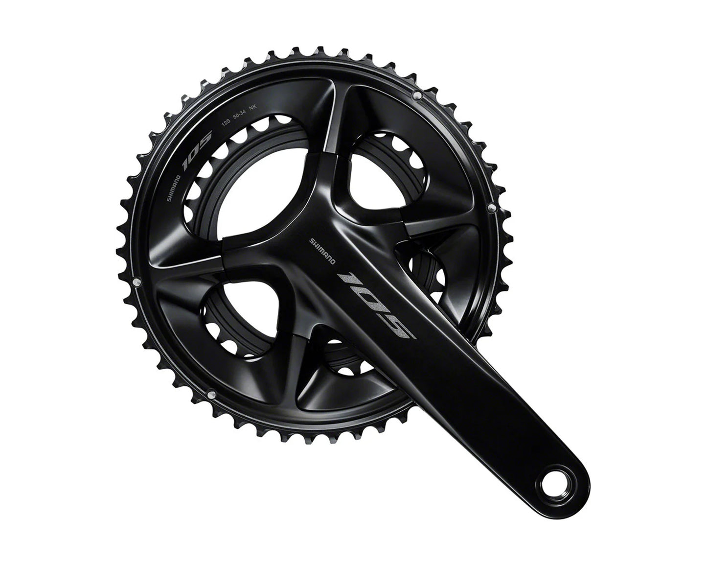 FRONT CHAINWHEEL FC-R7100 105 FOR REAR 12-SPEED HOLLOWTECH 2 170MM 50-34T W/O CG W/O BB PARTS BLACK
