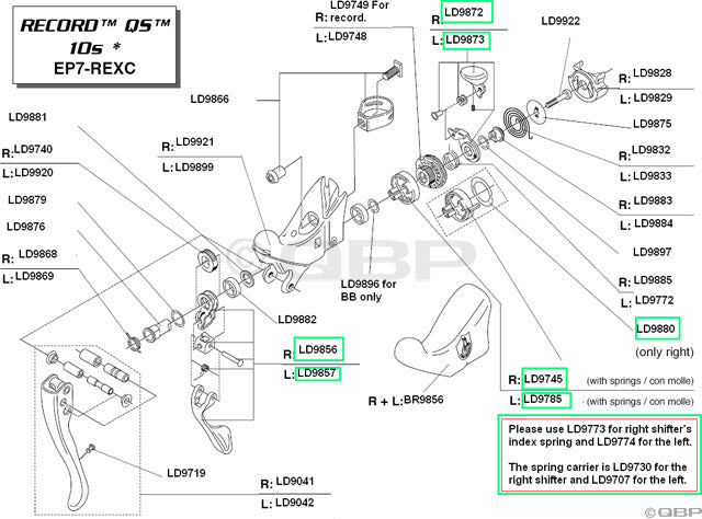 Campagnolo Index Gears, Index Springs