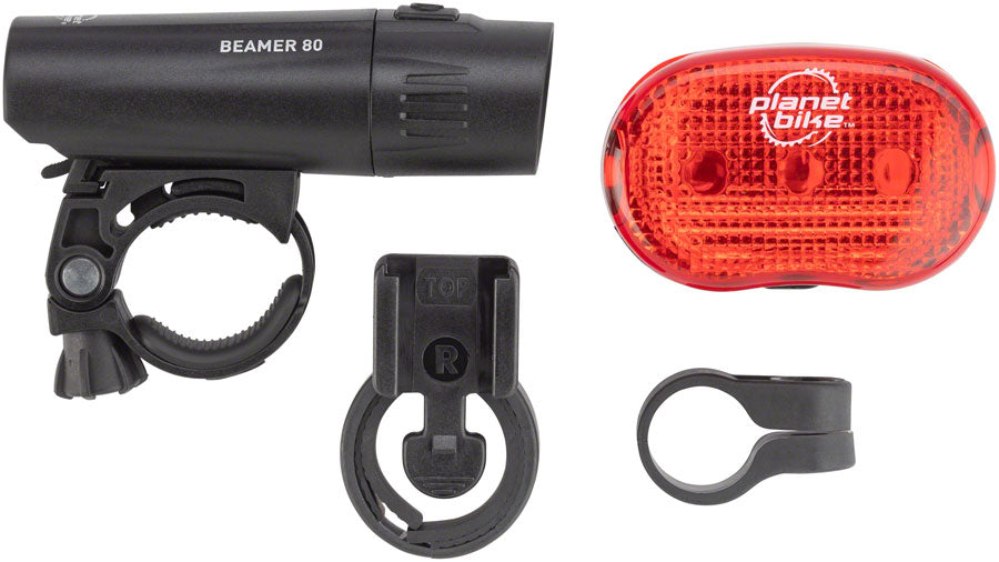 Planet Bike Beamer 80 and Blinky 3 Light Set