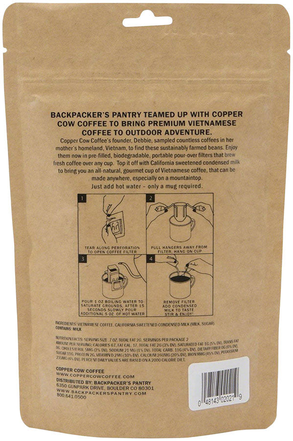 Backpacker's Pantry Copper Cow Vietnamese Coffee