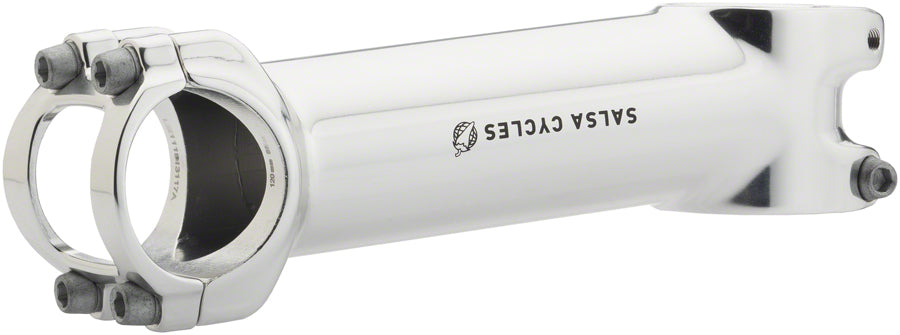 SALSA GUIDE STEM - 100MM 31.8 CLAMP +/-6 1 1/8 ALUMINUM SILVER