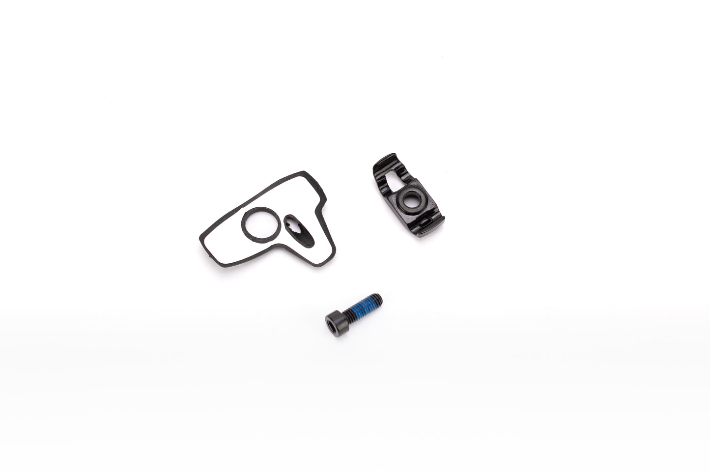 CBG CABLE CLAMP, 3-CABLE (5/4/4MM) BOLT-ON DOWNTUBE CABLE GUIDE, BOTTOM POSITION, W/ BOLT & RUBBER MAT