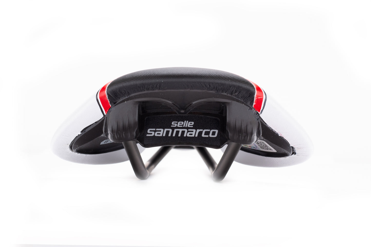 Selle San Marco Shortfit OF Racing Saddle Wide Wht/Blk/Red