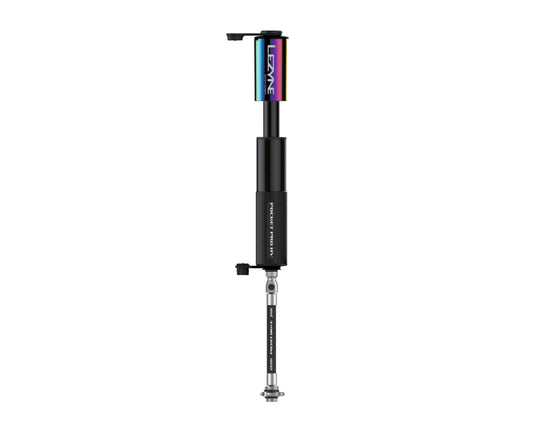 LEZYNE POCKET DRIVE PRO HV MINI PUMP - ALUMINIUM, 90PSI, PRESTA/SCHRADER, WITH MOUNT, NEO/BLACK