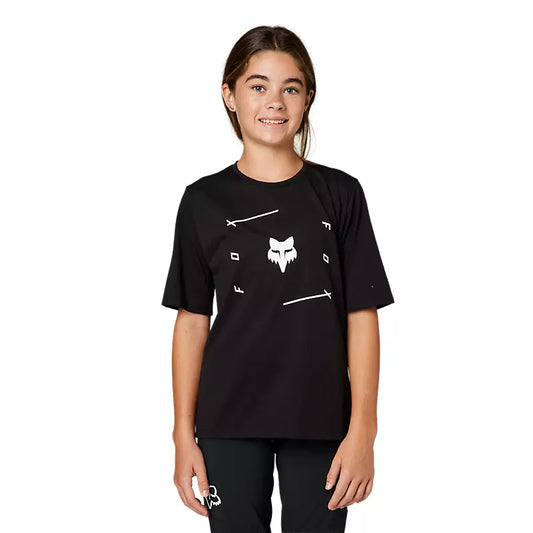 FOX RACING Fox Racing Yth Ranger Dr Ss Jersey Veni - Black Ys - Black
