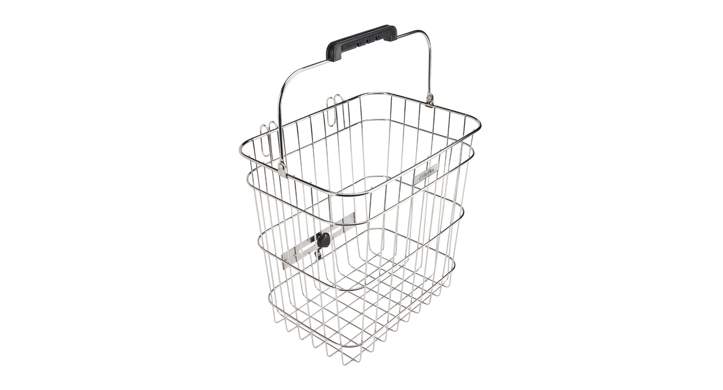 Electra Basket Stainless Wire Pannier Polished Silver Rear