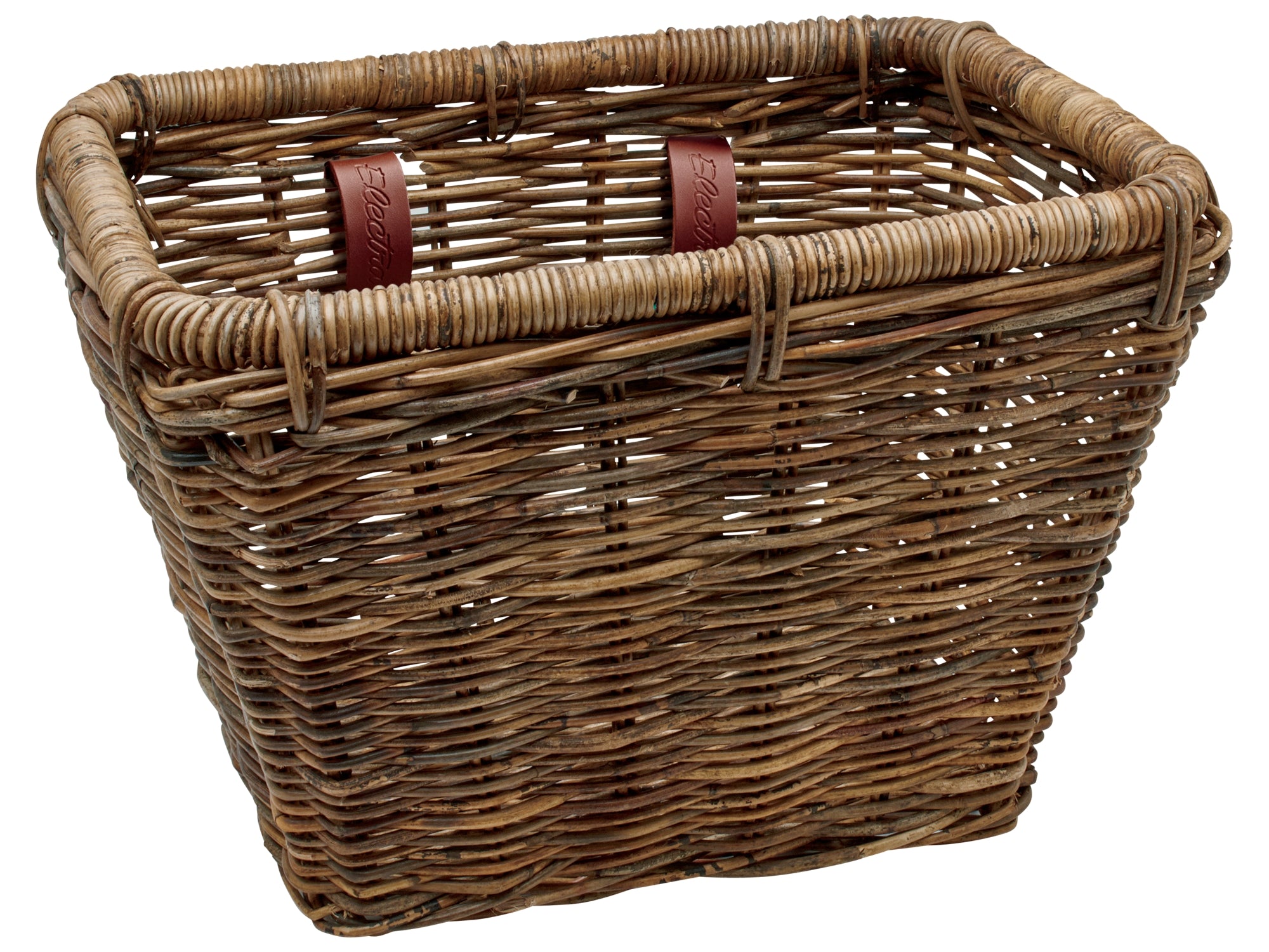 BASKET ELECTRA RATTAN RECTANGULAR BROWN – Incycle Bicycles