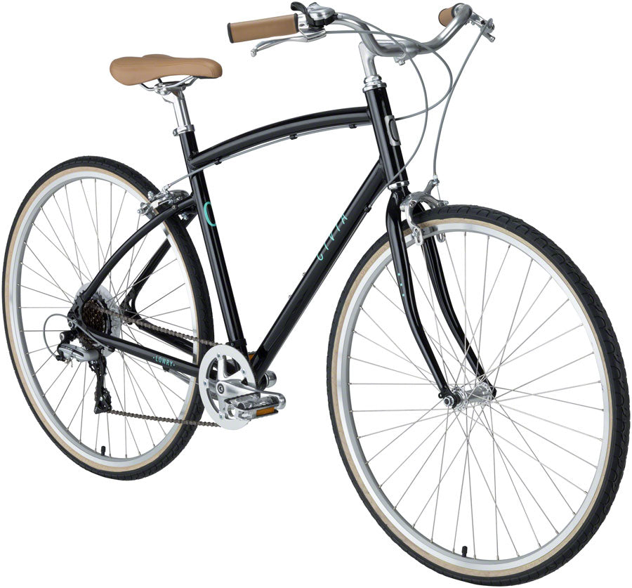 Civia Lowry 7-Speed Step-Over Bike - Black Jelly Bean/ Mint Green