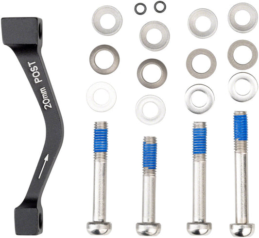POST BRACKET - 20 P (FRONT180/REAR 160), INCLUDES STAINLESS CALIPER MOUNTING BOLTS (CPS & STANDARD), INCREASED DEPTH FOR FITMENT OF ALL CALIPERS INCLUDING GUIDE ULTIMATE