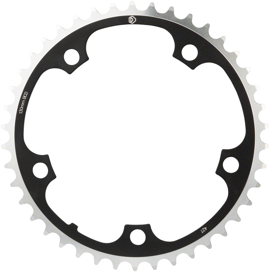 DIMENSION 42T X 130MM CHAINRING SILVER