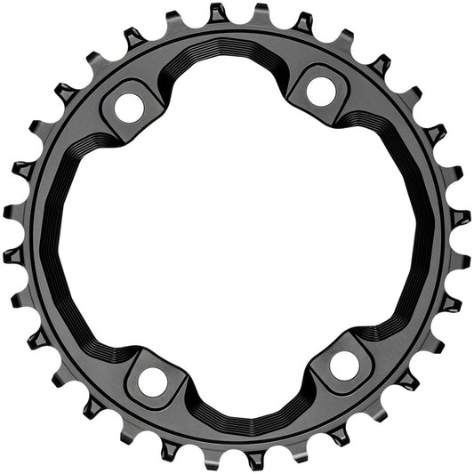 Absoluteblack Round 96 Bcd Asymmetric Chainring For Shimano Xt M8000 Slx M7000 - Black