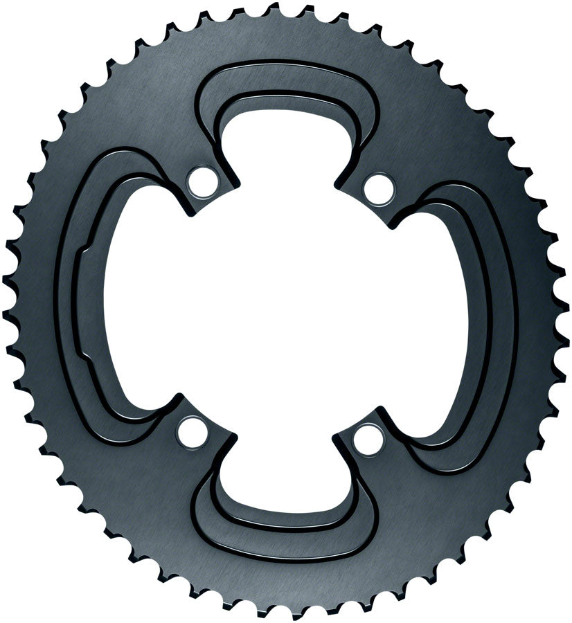 absoluteBLACK Silver Series Oval 110 BCD 4-Bolt Chainring
