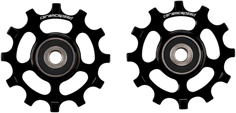 CERAMICSPEED PULLEY WHEELS FOR SRAM AXS ROAD 12-SPEED - 12 TOOTH ALLOY BLACK