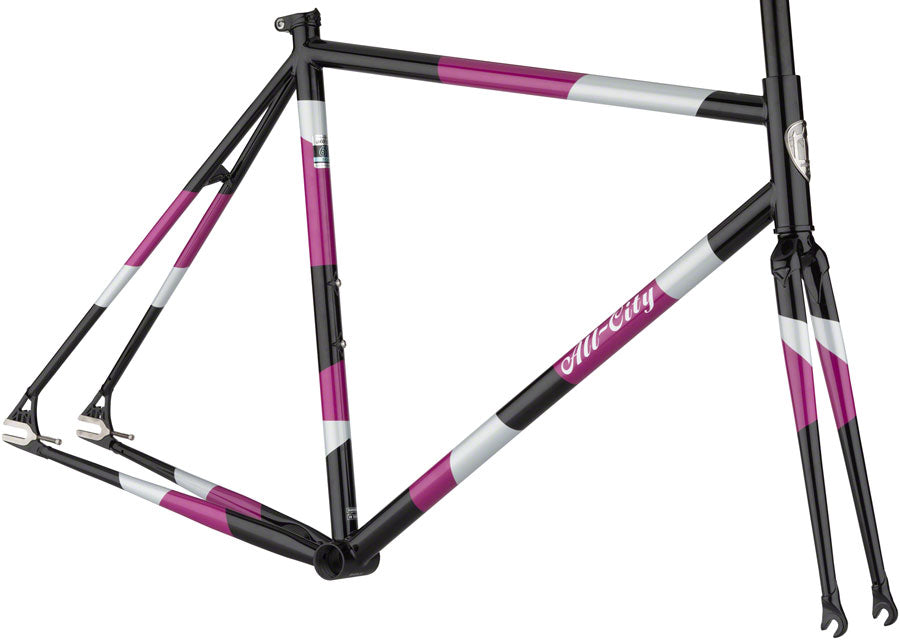 All-City Big Block Frame Midnight/Frost/Violet – Incycle Bicycles