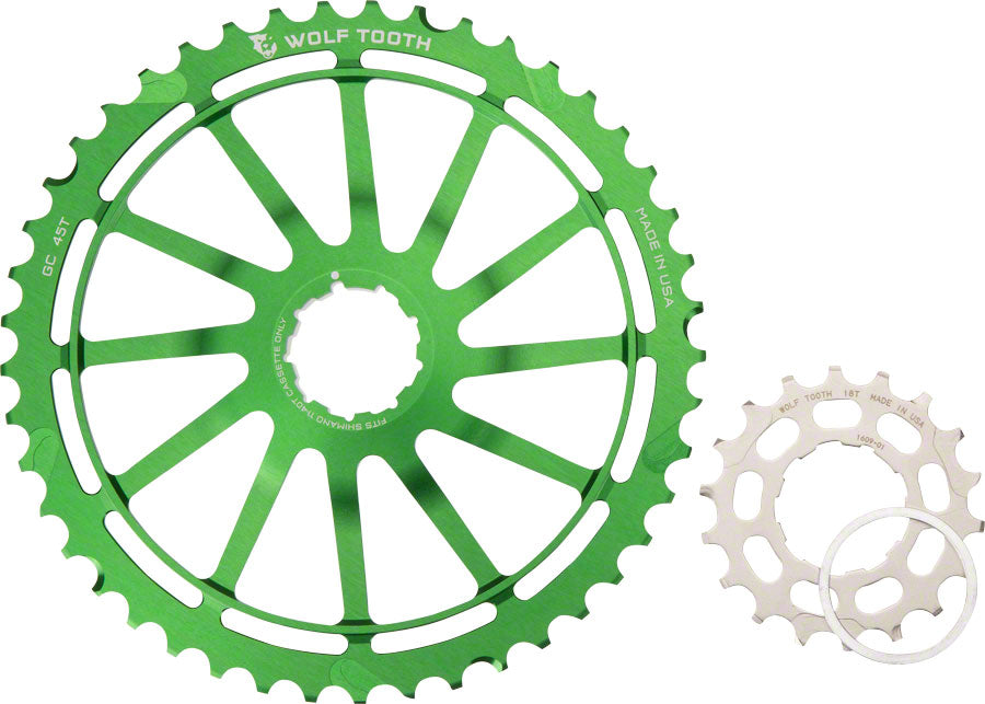 green wolf gear Wolf Tooth GC45 + 18T Cog Bundle – Incycle Bicycles