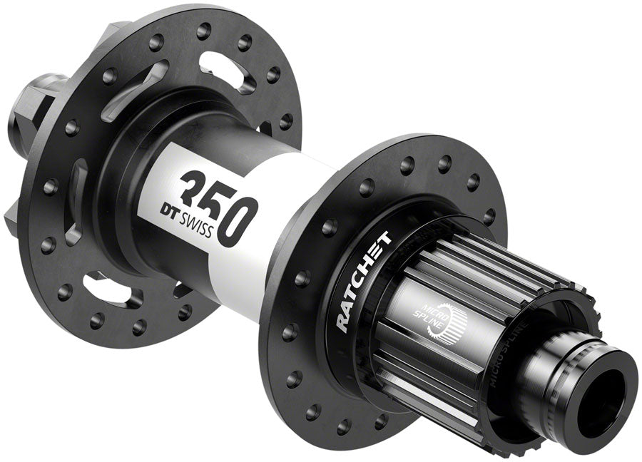 DT Swiss 350 Rear Hub 12 x 148mm 6-Bolt Micro Spline 32H 36pt Blk