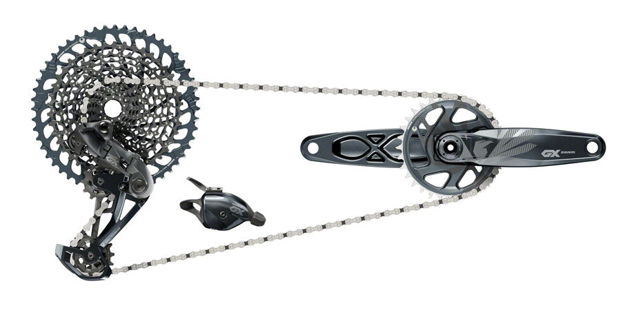 SRAM GX EAGLE GROUPSET - 170MM BOOST CRANKSET 32T DUB TRIGGER SHIFTER REAR DERAILLEUR 12-SPEED 10-52T CASSETTE AND 12-SPEED CHAIN