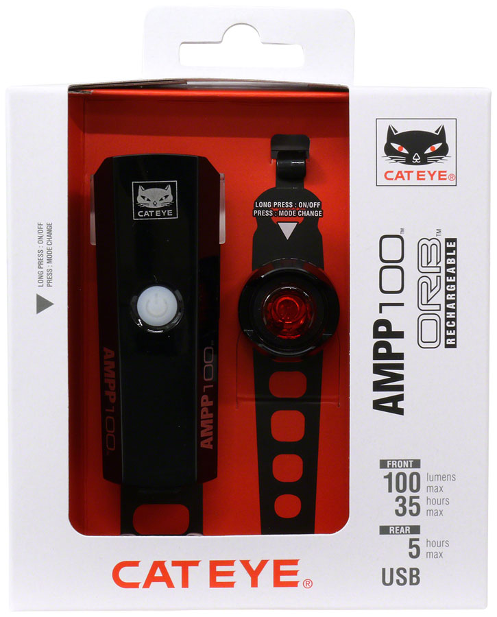 CatEye AMPP100 ORB Rechargeable Headlight/Taillight Set