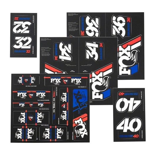 Fox Heritage Decal Kit For Forks And Shocks Red White Blue - White / Red / Blue