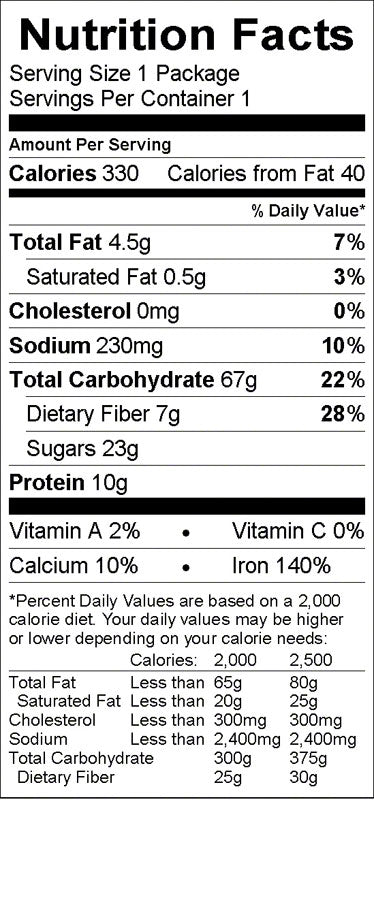 Backpacker's Pantry Organic Oats and Quinoa