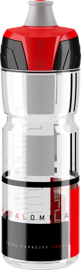 Elite Crystal Ombra 750ml Water Bottle: Clr w/Red