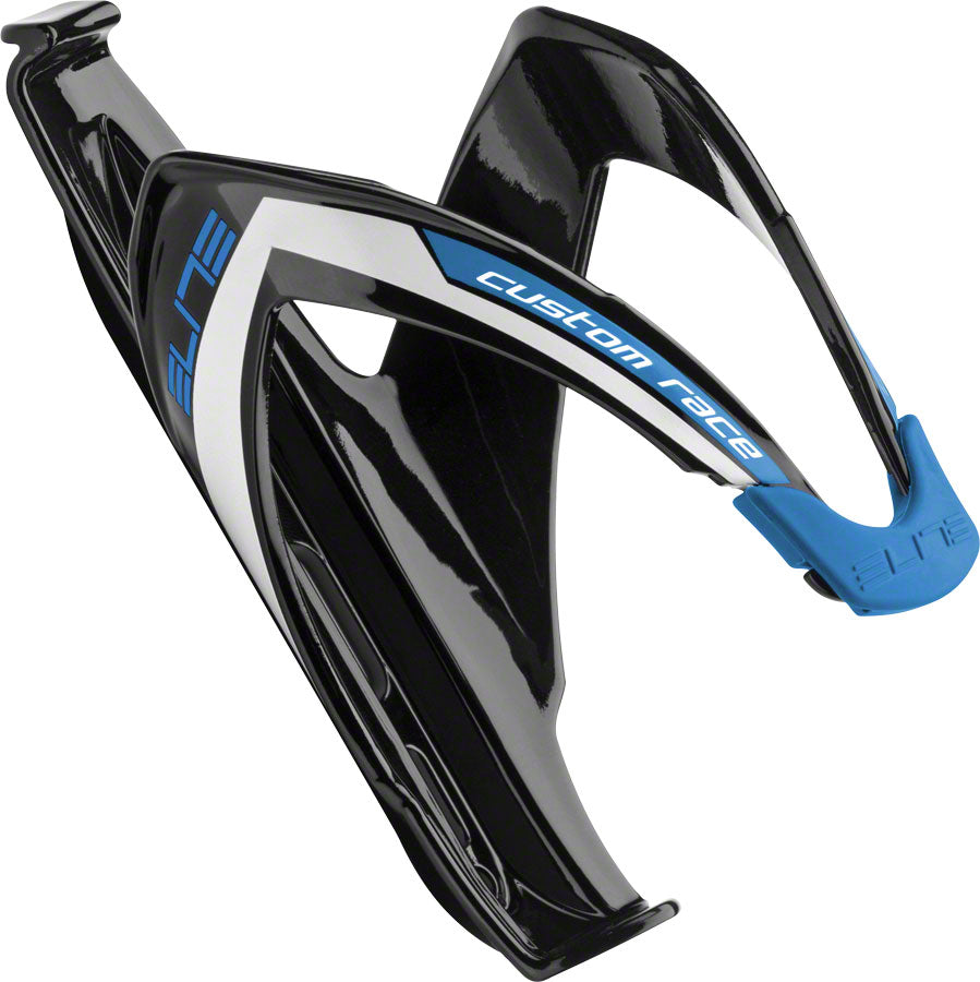 Elite Custom Race Bottle Cage Blk Gls/Blu Graph