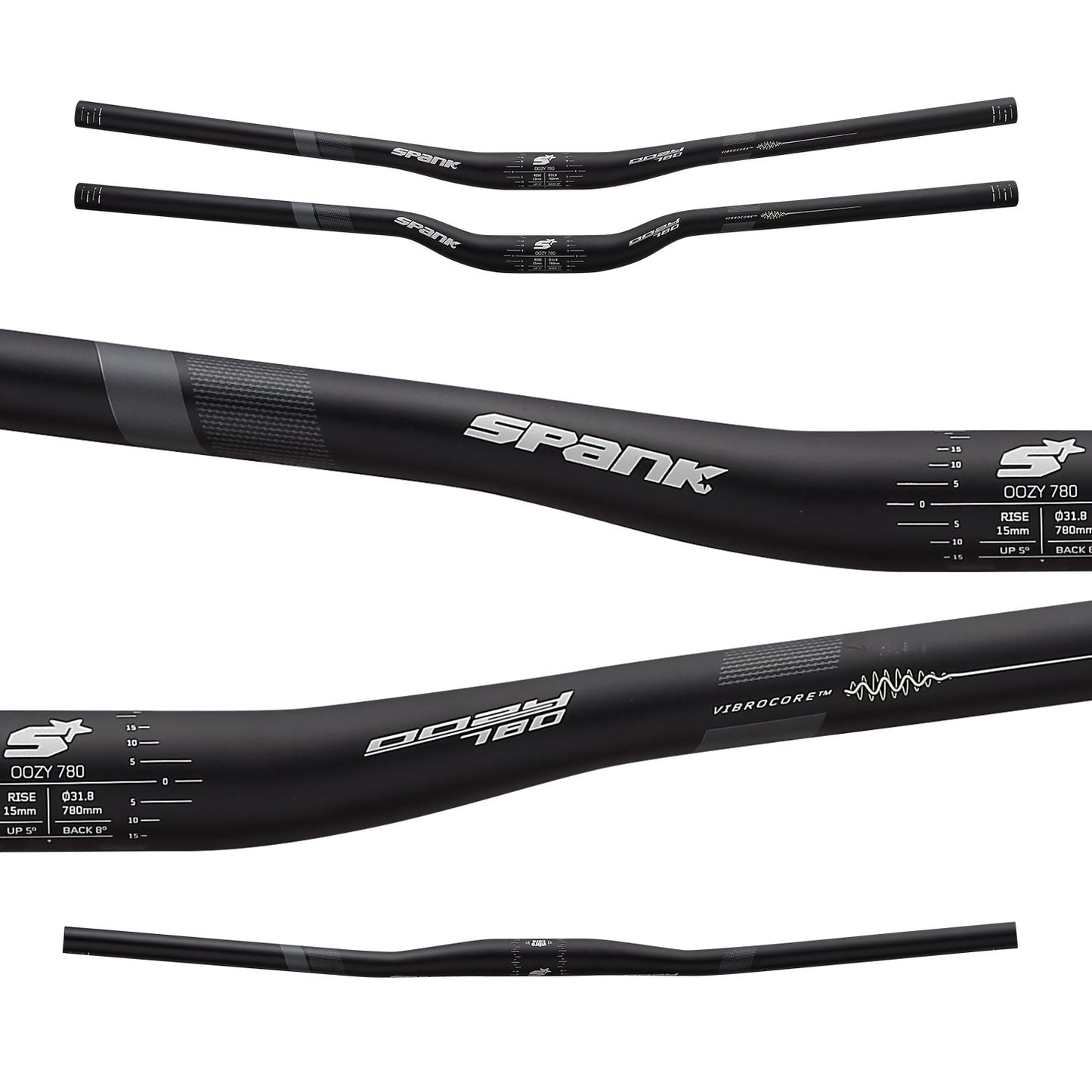 Spank Oozy Trail 780 Vibrocore Bar 25R Blk/Gry