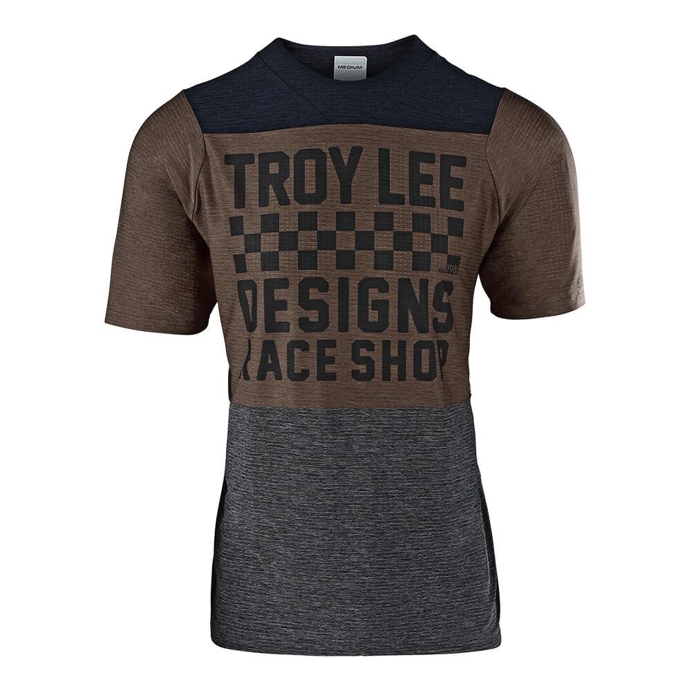 Troy Lee Skyline Air Jersey Checkers Heather Blk/Heather Lt Moka MD