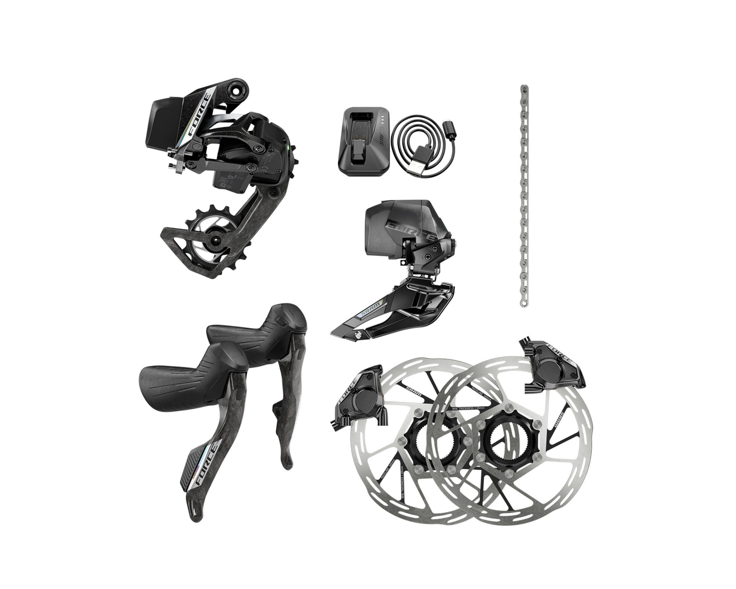 SRAM Force AXS 2X E1 Electronic HRD groupset (Hammerhead Karoo not included)