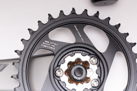 Sram X01 Eagle X Sync Carbon Crankset 148 Boost Dub Blk W Opkge - Black