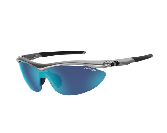 Tifosi Slip Sunglasses Steel Clarion Blu/AC Red/Clr