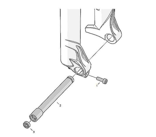 SUB FRK MY16 OHLINS RXF36 FORK AXLE AND HARDWARE (18870-01)