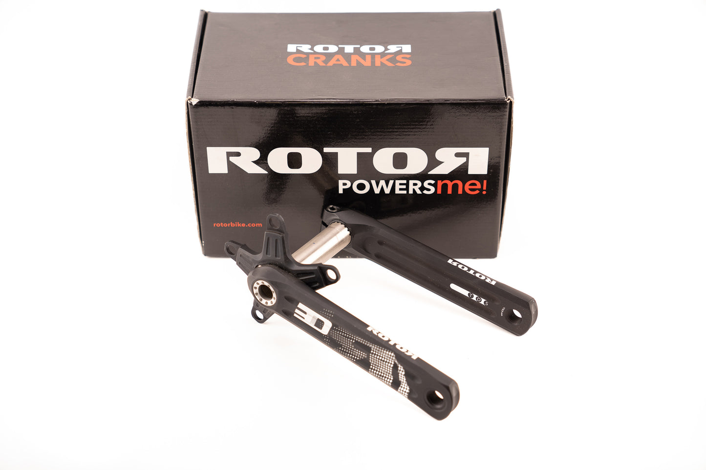 Rotor 3D Crankset Steel Road 172.5 BCD 110x5 Blk/Blk