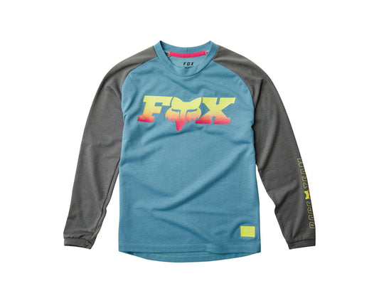 FOX RACING Fox Ranger Dr Jersey Ls Lt Blu Youth - Blue