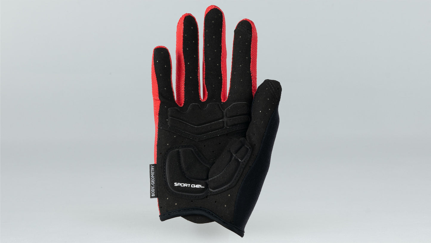 Specialized Women's Body Geometry Sport Gel Long Finger Gloves - Red XS