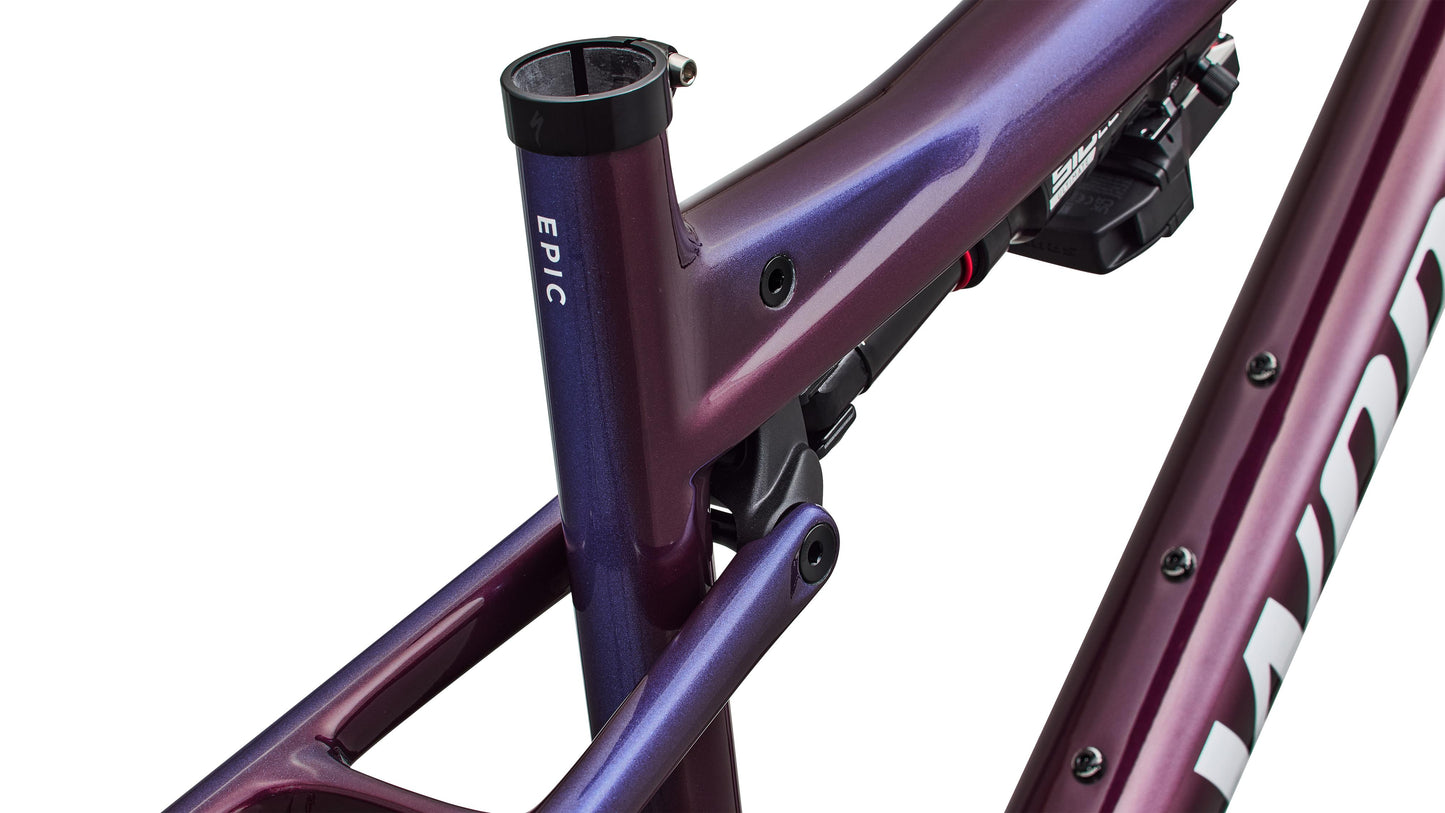 2027 Specialized S-Works Epic 9 Frameset - Gloss Bordeaux Metallic / Blue Pearl Edge Fade / Metallic White Silver