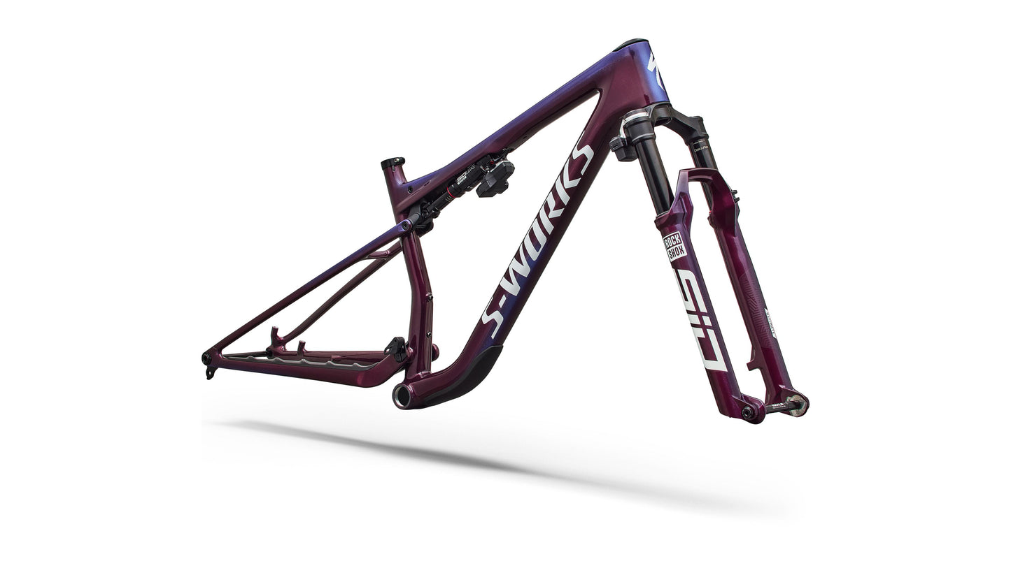 2027 Specialized S-Works Epic 9 Frameset - Gloss Bordeaux Metallic / Blue Pearl Edge Fade / Metallic White Silver