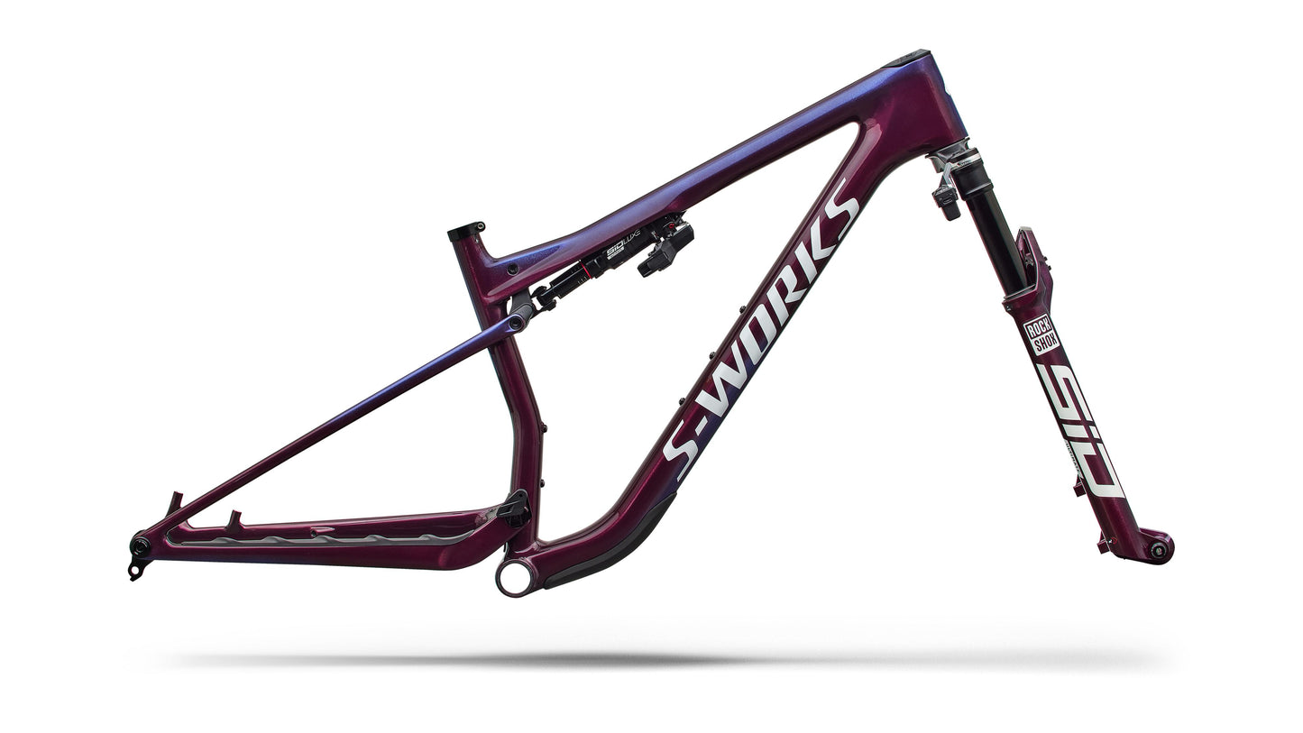 2027 Specialized S-Works Epic 9 Frameset - Gloss Bordeaux Metallic / Blue Pearl Edge Fade / Metallic White Silver