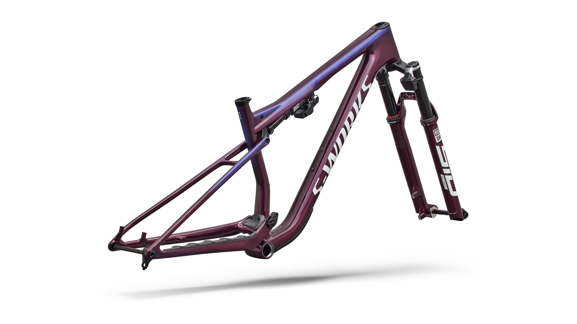 2027 Specialized S-Works Epic 9 Frameset - Gloss Bordeaux Metallic / Blue Pearl Edge Fade / Metallic White Silver