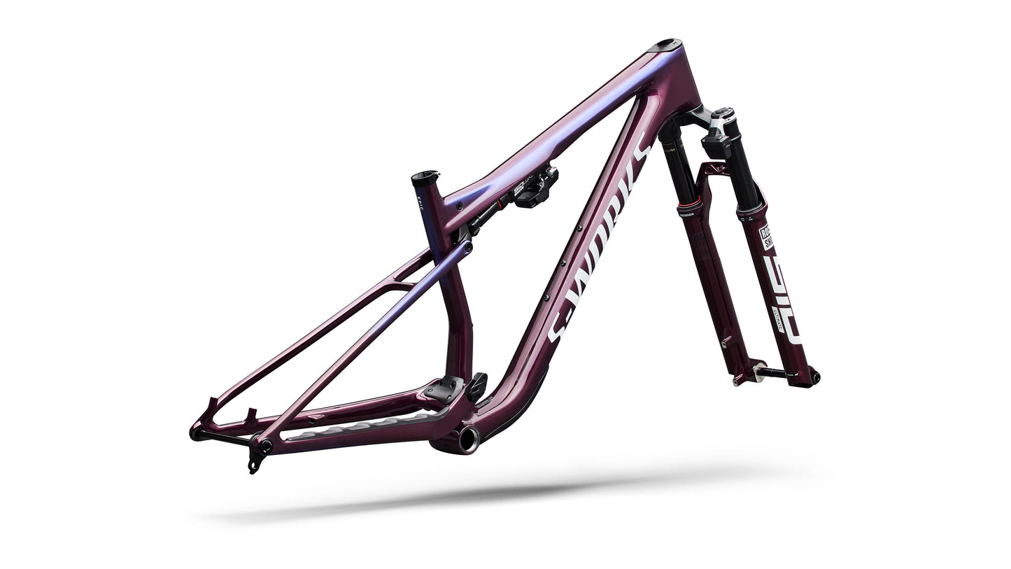 2027 Specialized S-Works Epic 9 Frameset - Gloss Bordeaux Metallic / Blue Pearl Edge Fade / Metallic White Silver