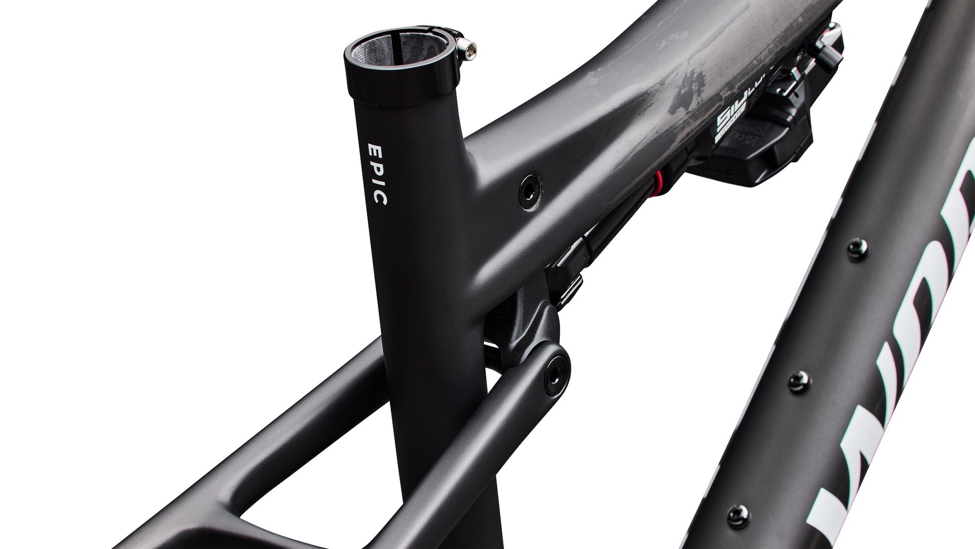 2027 Specialized S-Works Epic 9 Frameset - Satin Carbon / Metallic White Silver